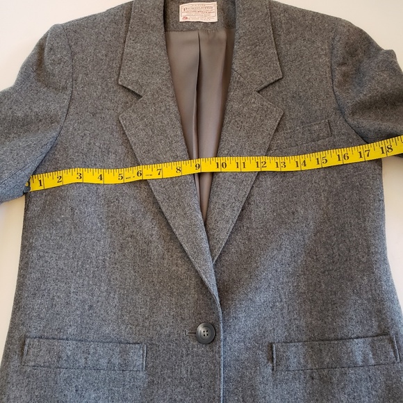 PENDLETON | Petite Wool Blazer Gray Size 8 - Picture 3 of 6
